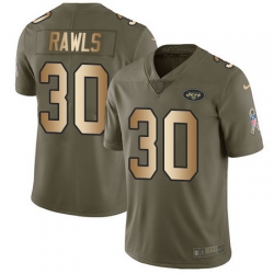 Nike Jets #30 Thomas Rawls Olive Gold Mens Stitched NFL Limited 2017 Salute To Service Jersey Nike Jets #30 Thomas Rawls Olive Gold Mens Stitched NFL Limited 2017 Salute To Service Jersey