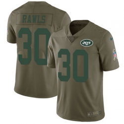 Nike Jets #30 Thomas Rawls Olive Mens Stitched NFL Limited 2017 Salute To Service Jersey Nike Jets #30 Thomas Rawls Olive Mens Stitched NFL Limited 2017 Salute To Service Jersey