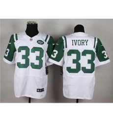 Nike Jets #33 Chris Ivory White Mens Stitched NFL Elite Jersey