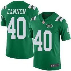 Nike Jets 40 Trenton Cannon Green Color Rush Limited Jersey Nike Jets 40 Trenton Cannon Green Color Rush Limited Jersey
