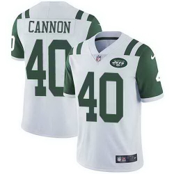 Nike Jets 40 Trenton Cannon White Vapor Untouchable Limited Jersey Nike Jets 40 Trenton Cannon White Vapor Untouchable Limited Jersey
