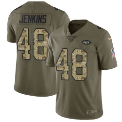 Nike Jets #48 Jordan Jenkins Olive Camo Men Stitched NFL Limited 2017 Salute To Service Jersey Nike Jets #48 Jordan Jenkins Olive Camo Men Stitched NFL Limited 2017 Salute To Service Jersey