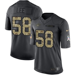 Nike Jets #58 Darron Lee Black Mens Stitched NFL Limited 2016 Salute to Service Jersey Nike Jets #58 Darron Lee Black Mens Stitched NFL Limited 2016 Salute to Service Jersey