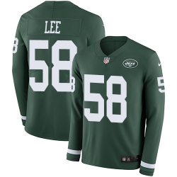 Nike Jets #58 Darron Lee Green Team Color Men Stitched NFL Limited Therma Long Sleeve Jersey Nike Jets #58 Darron Lee Green Team Color Men Stitched NFL Limited Therma Long Sleeve Jersey