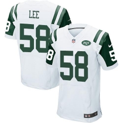 Nike Jets #58 Darron Lee White Mens Stitched NFL Elite Jersey Nike Jets #58 Darron Lee White Mens Stitched NFL Elite Jersey