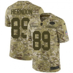 Nike Jets #89 Chris Herndon Camo Mens Stitched NFL Limited 2018 Salute To Service Jersey Nike Jets #89 Chris Herndon Camo Mens Stitched NFL Limited 2018 Salute To Service Jersey
