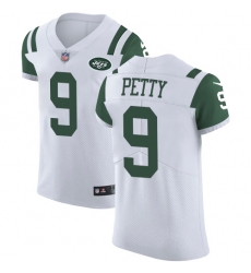 Nike Jets #9 Bryce Petty White Mens Stitched NFL Vapor Untouchable Elite Jersey