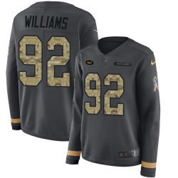 Nike Jets #92 Leonard Williams Anthracite Salute to Service Jersey Nike Jets #92 Leonard Williams Anthracite Salute to Service Jersey