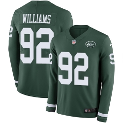 Nike Jets #92 Leonard Williams Green Team Color Men Stitched NFL Limited Therma Long Sleeve Jersey Nike Jets #92 Leonard Williams Green Team Color Men Stitched NFL Limited Therma Long Sleeve Jersey