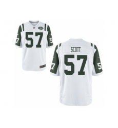 Nike New York Jets 57 Bart Scott White Game NFL Jersey