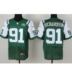 Nike New York Jets 91 Sheldon Richardson Green Elite NFL Jersey