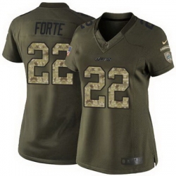 Nike Jets #22 Matt Forte Green Womens Stitched NFL Limited Salute to Service Jersey Nike Jets #22 Matt Forte Green Womens Stitched NFL Limited Salute to Service Jersey