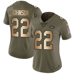 Nike Jets #22 Trumaine Johnson Olive Gold Womens Stitched NFL Limited 2017 Salute to Service Jersey Nike Jets #22 Trumaine Johnson Olive Gold Womens Stitched NFL Limited 2017 Salute to Service Jersey