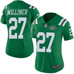 Nike Jets #27 Dee Milliner Green Womens Stitched NFL Limited Rush Jersey Nike Jets #27 Dee Milliner Green Womens Stitched NFL Limited Rush Jersey