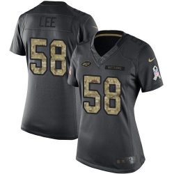 Nike Jets #58 Darron Lee Black Womens Stitched NFL Limited 2016 Salute to Service Jersey Nike Jets #58 Darron Lee Black Womens Stitched NFL Limited 2016 Salute to Service Jersey