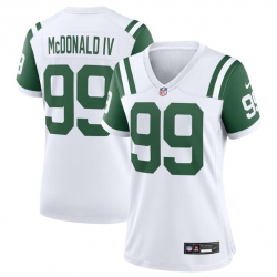 Women New York Jets 99 Will McDonald IV White Classic Alternate Stitched Jersey