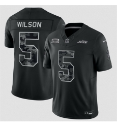 Youth New York Jets 5 Garrett Wilson Black 2026 Salute to Service Limited Stitched Football Jersey Youth New York Jets 5 Garrett Wilson Black 2026 Salute to Service Limited Stitched Football Jersey