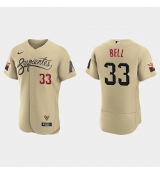 Arizona Diamondbacks 33 Jay Bell Men Nike 2021 City Connect Authentic MLB Jersey Gold