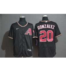 Diamondbacks 20 Luis Gonzalez Black Nike 2020 Flexbase Jersey