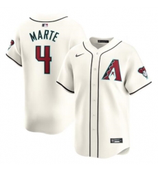 Men Arizona Diamondbacks 4 Ketel Marte 2023 24 Cream Cool Base Stitched Baseball Jersey