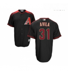 Mens Arizona Diamondbacks 31 Alex Avila Replica Black Brick Alternate Cool Base Baseball Jersey 