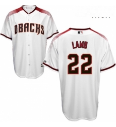 Mens Majestic Arizona Diamondbacks 22 Jake Lamb Replica White Home Cool Base MLB Jersey 