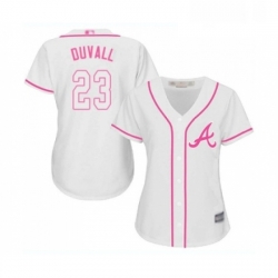 Womens Atlanta Braves 23 Adam Duvall Replica White Fashion Cool Base Baseball Jersey  Womens Atlanta Braves 23 Adam Duvall Replica White Fashion Cool Base Baseball Jersey