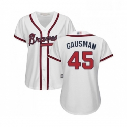 Womens Atlanta Braves 45 Kevin Gausman Replica White Home Cool Base Baseball Jersey  Womens Atlanta Braves 45 Kevin Gausman Replica White Home Cool Base Baseball Jersey