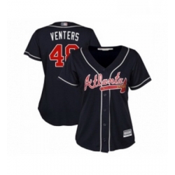 Womens Atlanta Braves 48 Jonny Venters Replica Blue Alternate Road Cool Base Baseball Jersey  Womens Atlanta Braves 48 Jonny Venters Replica Blue Alternate Road Cool Base Baseball Jersey