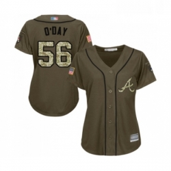 Womens Atlanta Braves 56 Darren O Day Authentic Green Salute to Service Baseball Jersey  Womens Atlanta Braves 56 Darren O Day Authentic Green Salute to Service Baseball Jersey