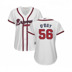 Womens Atlanta Braves 56 Darren O Day Replica White Home Cool Base Baseball Jersey  Womens Atlanta Braves 56 Darren O Day Replica White Home Cool Base Baseball Jersey