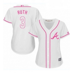 Womens Majestic Atlanta Braves 3 Babe Ruth Authentic White Fashion Cool Base MLB Jersey Womens Majestic Atlanta Braves 3 Babe Ruth Authentic White Fashion Cool Base MLB Jersey