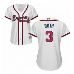 Womens Majestic Atlanta Braves 3 Babe Ruth Authentic White Home Cool Base MLB Jersey Womens Majestic Atlanta Braves 3 Babe Ruth Authentic White Home Cool Base MLB Jersey