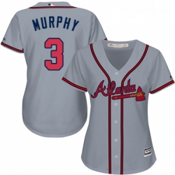 Womens Majestic Atlanta Braves 3 Dale Murphy Authentic Grey Road Cool Base MLB Jersey Womens Majestic Atlanta Braves 3 Dale Murphy Authentic Grey Road Cool Base MLB Jersey