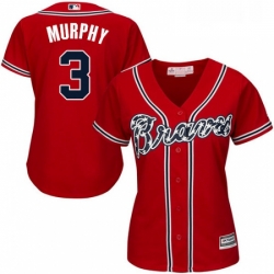 Womens Majestic Atlanta Braves 3 Dale Murphy Authentic Red Alternate Cool Base MLB Jersey Womens Majestic Atlanta Braves 3 Dale Murphy Authentic Red Alternate Cool Base MLB Jersey