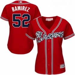 Womens Majestic Atlanta Braves 52 Jose Ramirez Authentic Red Alternate Cool Base MLB Jersey  Womens Majestic Atlanta Braves 52 Jose Ramirez Authentic Red Alternate Cool Base MLB Jersey