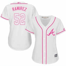 Womens Majestic Atlanta Braves 52 Jose Ramirez Authentic White Fashion Cool Base MLB Jersey  Womens Majestic Atlanta Braves 52 Jose Ramirez Authentic White Fashion Cool Base MLB Jersey