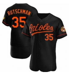 Men Baltimore Oriole #35 Adley Rutschman Black Flex Base Stitched Baseball jersey