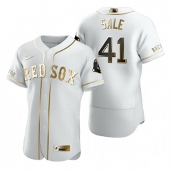 Boston Red Sox 41 Chris Sale White Nike Mens Authentic Golden Edition MLB Jersey Boston Red Sox 41 Chris Sale White Nike Mens Authentic Golden Edition MLB Jersey