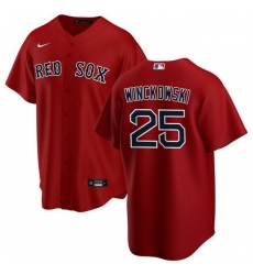 Men Boston Red Sox 25 Josh Winckowski Red Cool Base Stitched Baseball Jersey