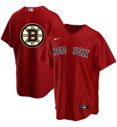 Men Boston Red Sox  26 Bruins Red Cool Base Stitched Baseball Jersey