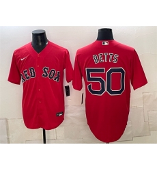 Men Boston Red Sox 50 Mookie Betts Red Cool Base Stitched Baseball Jersey Men Boston Red Sox 50 Mookie Betts Red Cool Base Stitched Baseball Jersey