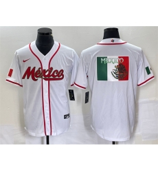 Men Mexico Baseball 2023 White World Baseball Classic Team Big Logo Stitched Jersey