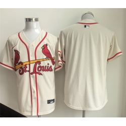 Men St  Louis Cardinals Blank Cream Limited Stitched Baseball Jersey