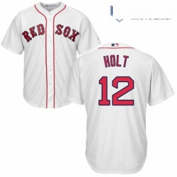Mens Majestic Boston Red Sox 12 Brock Holt Replica White Home Cool Base MLB Jersey Mens Majestic Boston Red Sox 12 Brock Holt Replica White Home Cool Base MLB Jersey