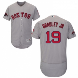 Mens Majestic Boston Red Sox 19 Jackie Bradley Jr Grey Road Flex Base Authentic Collection 2018 World Series Jersey Mens Majestic Boston Red Sox 19 Jackie Bradley Jr Grey Road Flex Base Authentic Collection 2018 World Series Jersey
