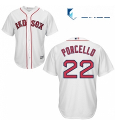 Mens Majestic Boston Red Sox 22 Rick Porcello Replica White Home Cool Base MLB Jersey