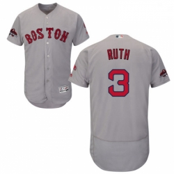 Mens Majestic Boston Red Sox 3 Babe Ruth Grey Road Flex Base Authentic Collection 2018 World Series Jersey Mens Majestic Boston Red Sox 3 Babe Ruth Grey Road Flex Base Authentic Collection 2018 World Series Jersey