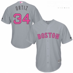 Mens Majestic Boston Red Sox 34 David Ortiz Replica Grey 2016 Mothers Day Cool Base MLB Jersey Mens Majestic Boston Red Sox 34 David Ortiz Replica Grey 2016 Mothers Day Cool Base MLB Jersey
