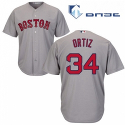 Mens Majestic Boston Red Sox 34 David Ortiz Replica Grey Road Cool Base MLB Jersey Mens Majestic Boston Red Sox 34 David Ortiz Replica Grey Road Cool Base MLB Jersey